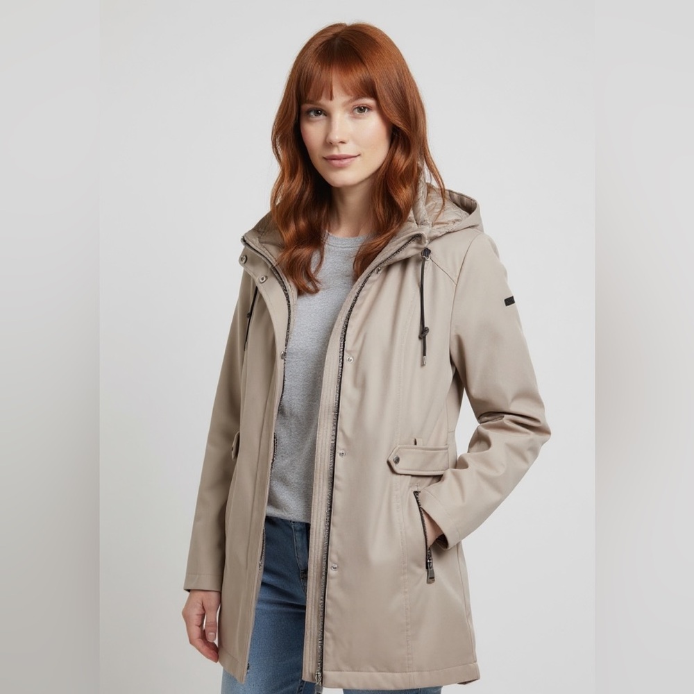 DKNY Trench Coat with Quilted Extra Layer inside